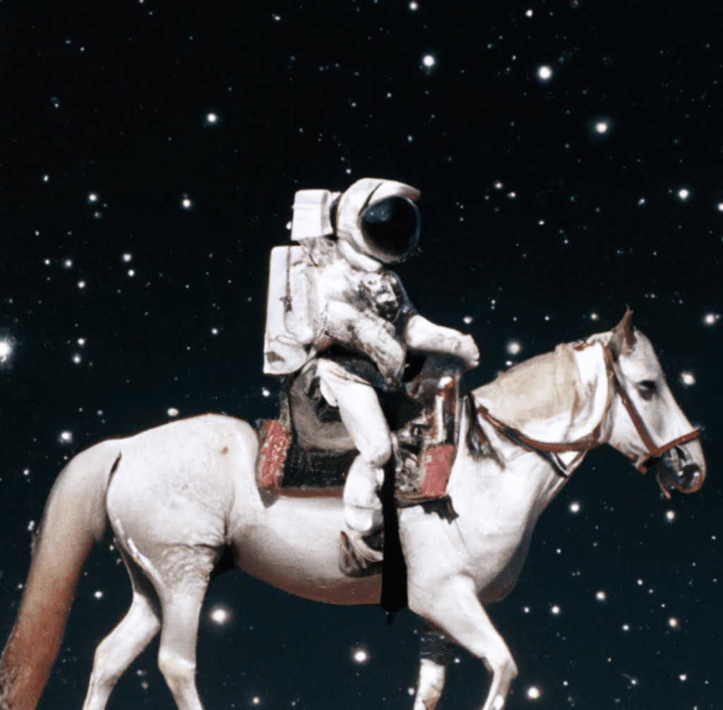 Astronaut riding a horse